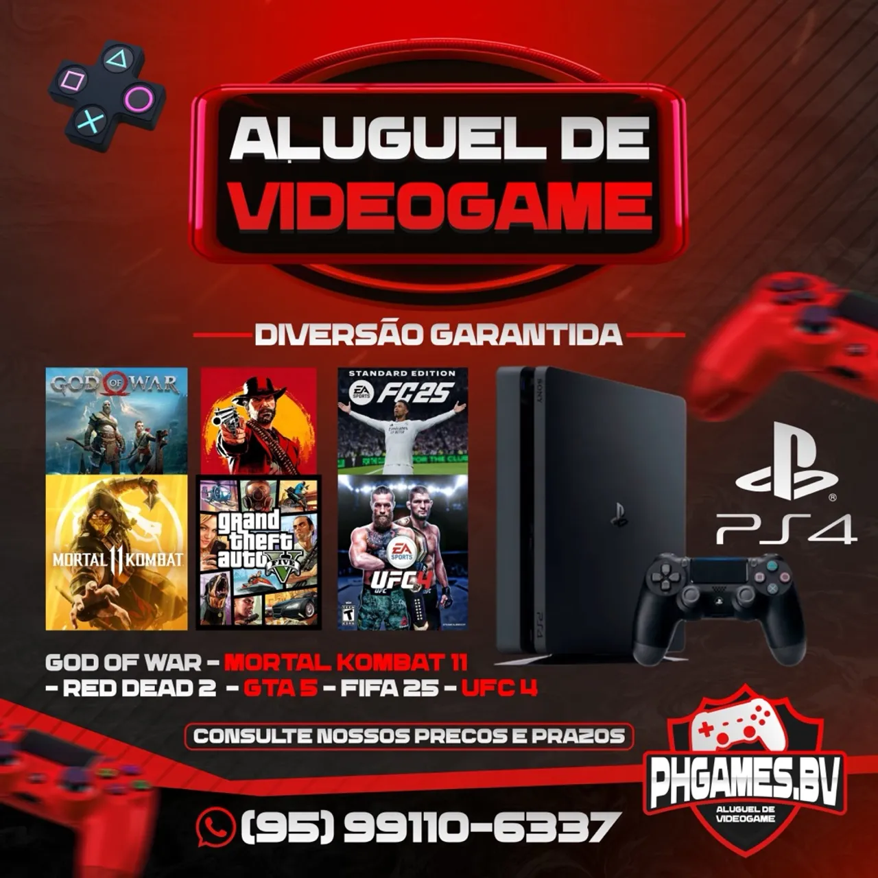 Aluguel de Playstation 4 - Diversão Garantida!