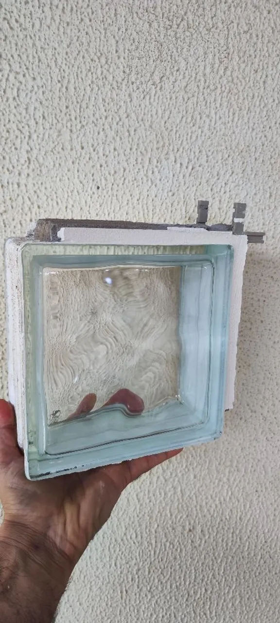 Bloco de vidro transparente para construção