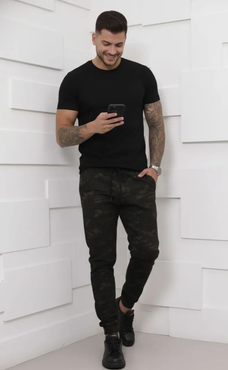 Calça Jogger Camuflada - Estilo e Conforto | M, G e GG - Foto 3