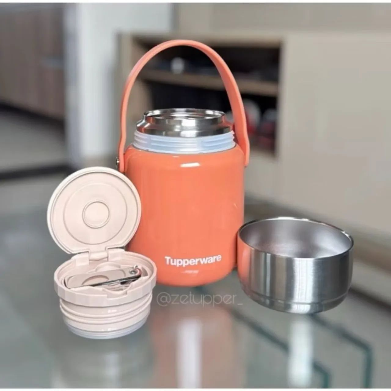 Pote Térmico Tupperware Laranja  - Foto 2