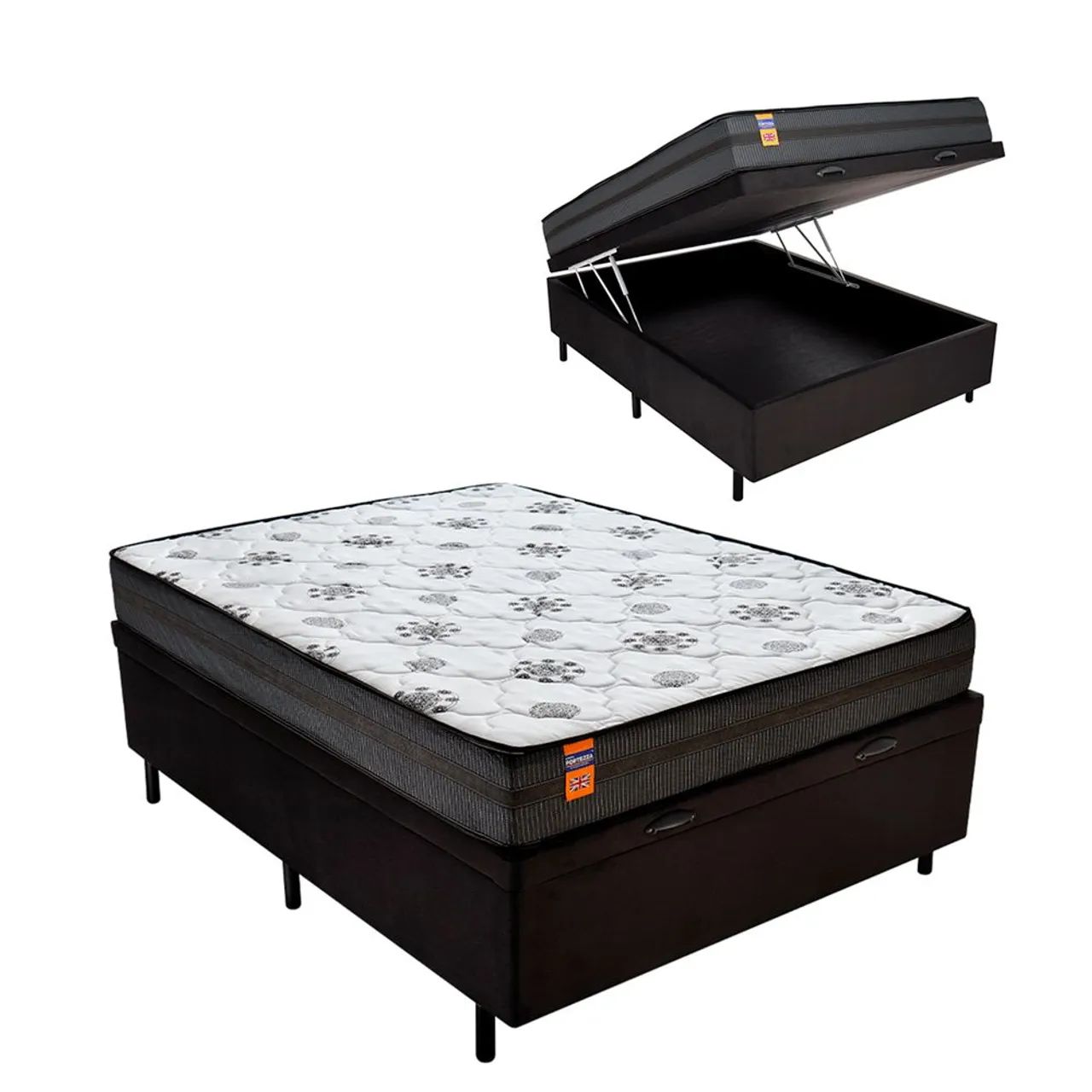 Cama de casal com baú 64317209152770120