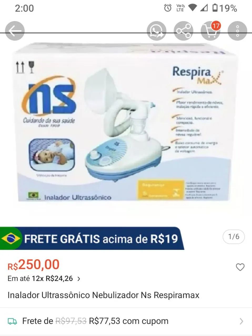 Inalador nebulizador Ultrassônico Respira Max  - Foto 3