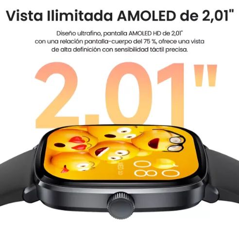 Design premium e tela AMOLED | Smartwatch Haylou RS5 - Foto 4