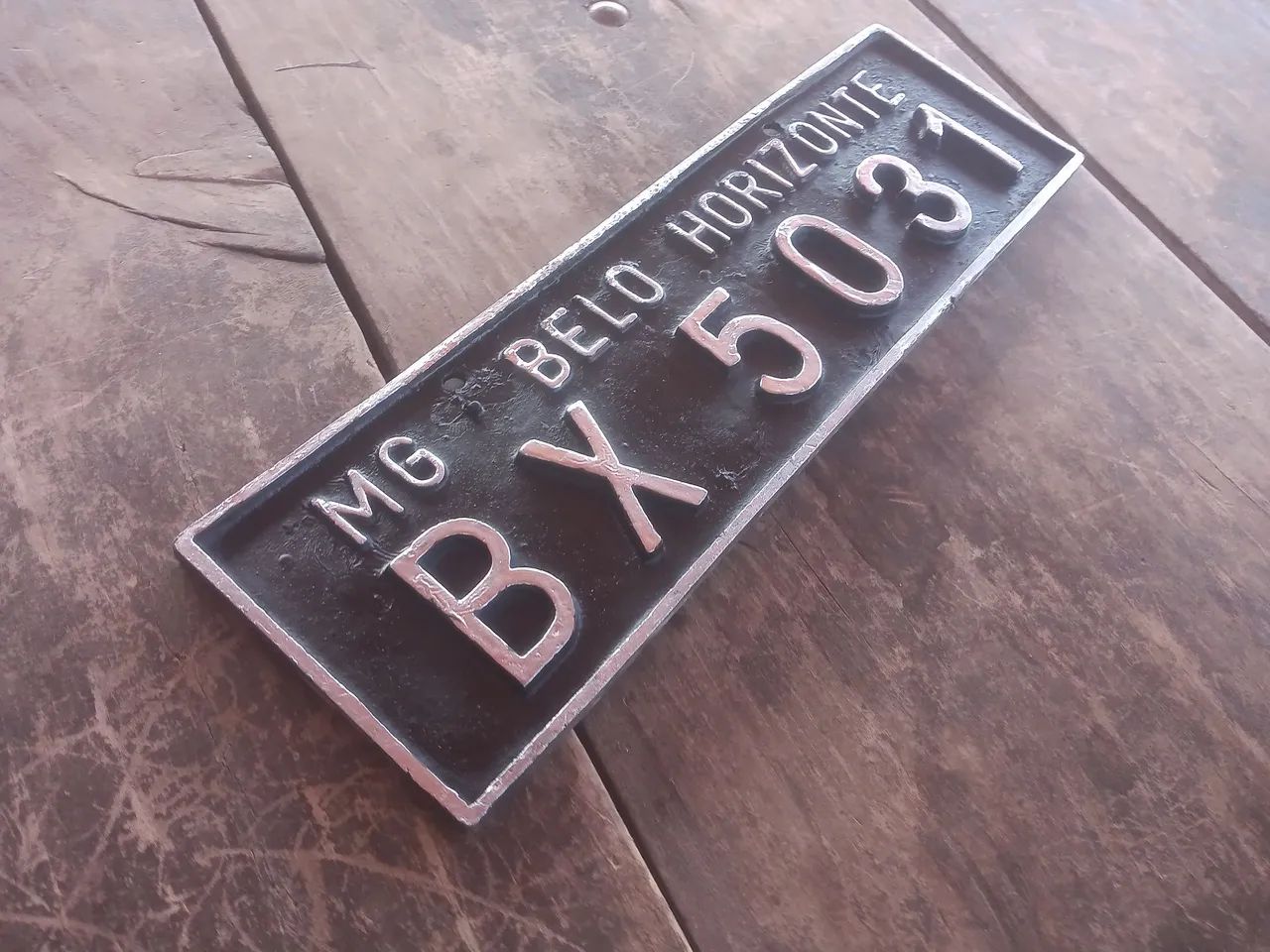 Placa Antiga MG Belo Horizonte BX 5031 - Foto 4