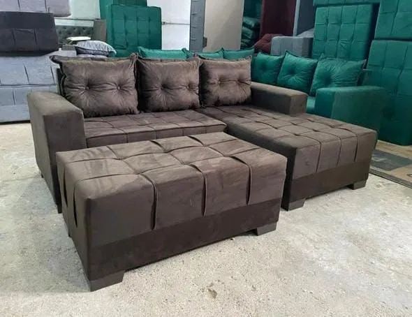 Sofá cheise puff grande entrega hoje