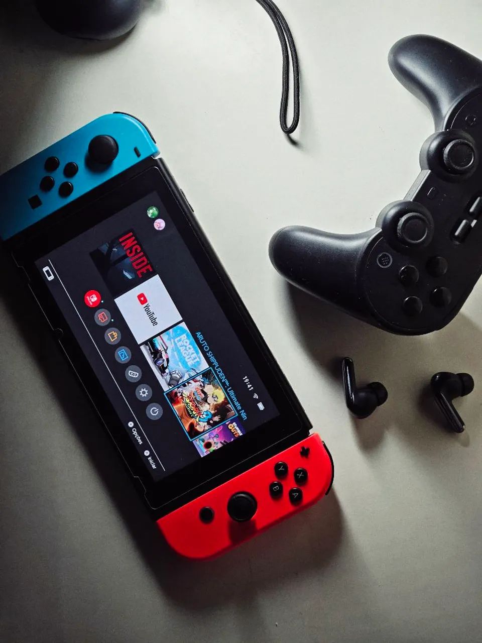 Nintendo Switch + Acessórios + Conta com jogos