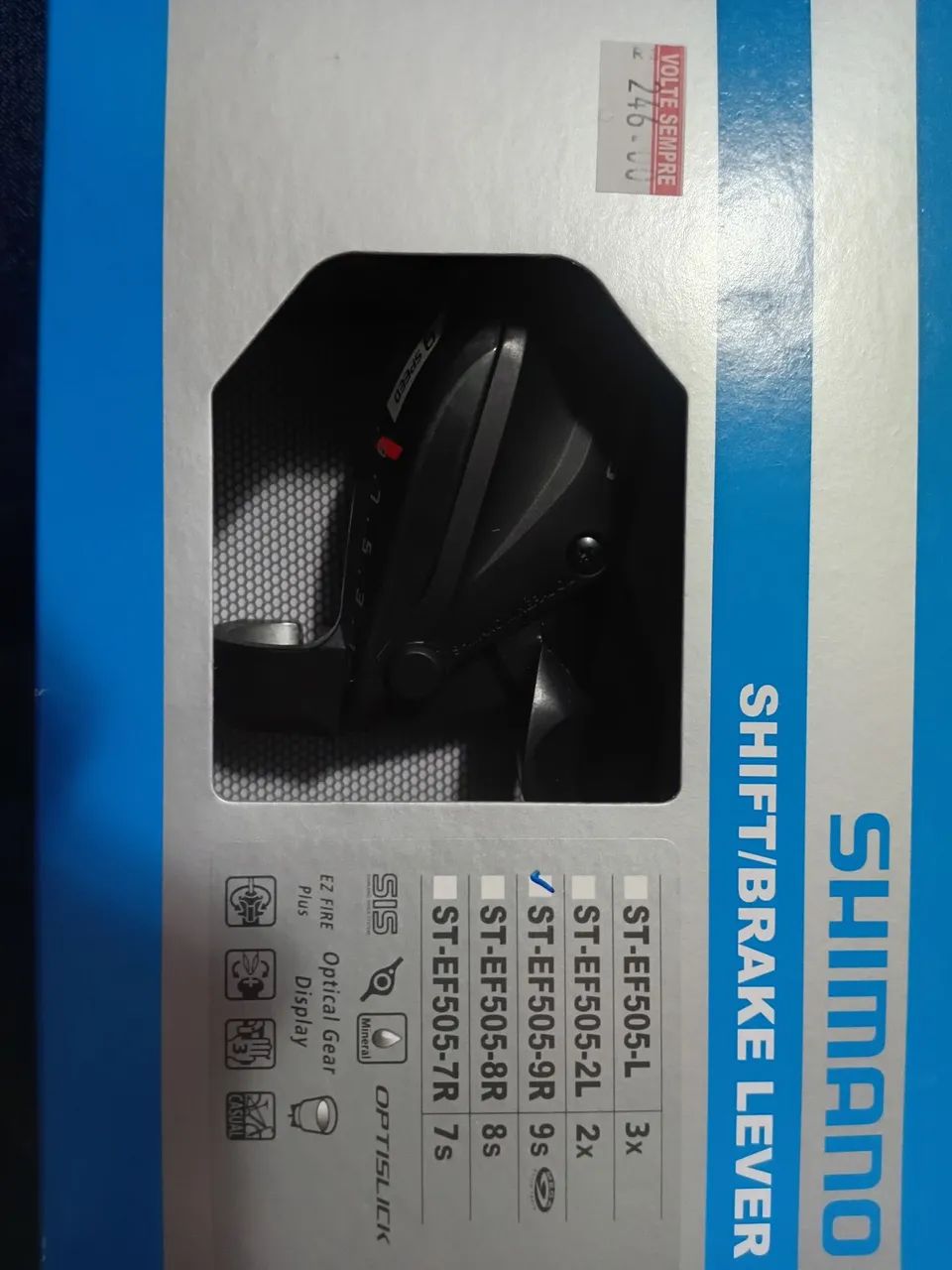 Manete de freio e marchas shimano stef505-9r lado direito