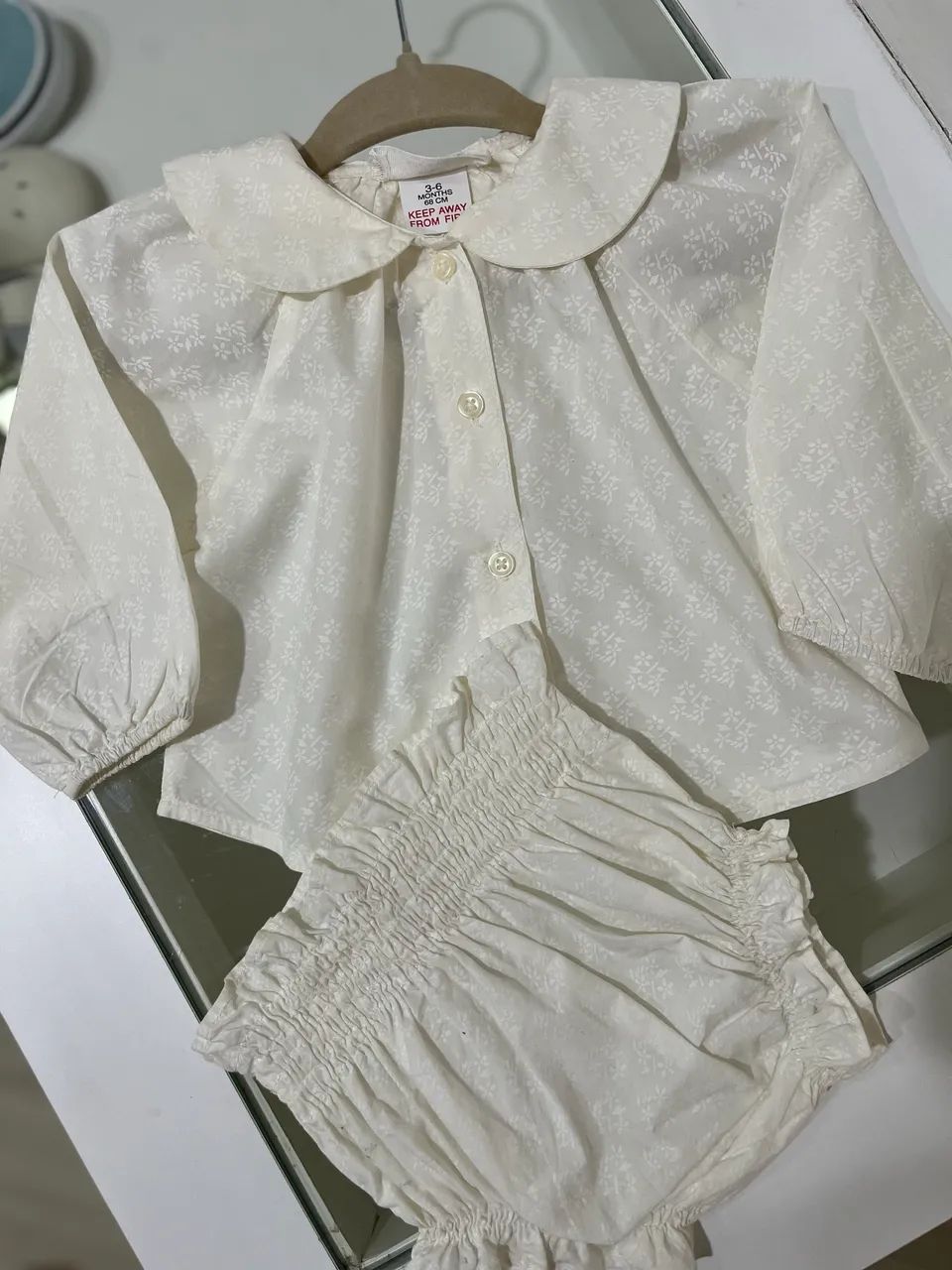 Conjunto Zara home baby camisa e bloomer - Foto 2