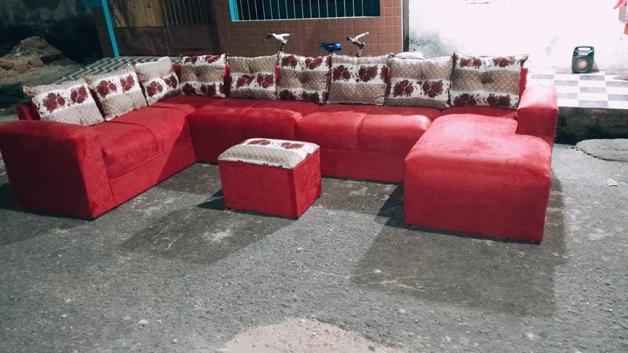 Sofá U nove lugares novos e completos, várias cores  - Foto 4