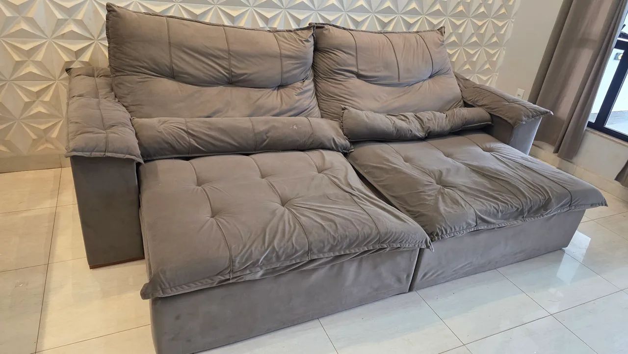 Sofá Retrátil Com mola Ensacada - Foto 3