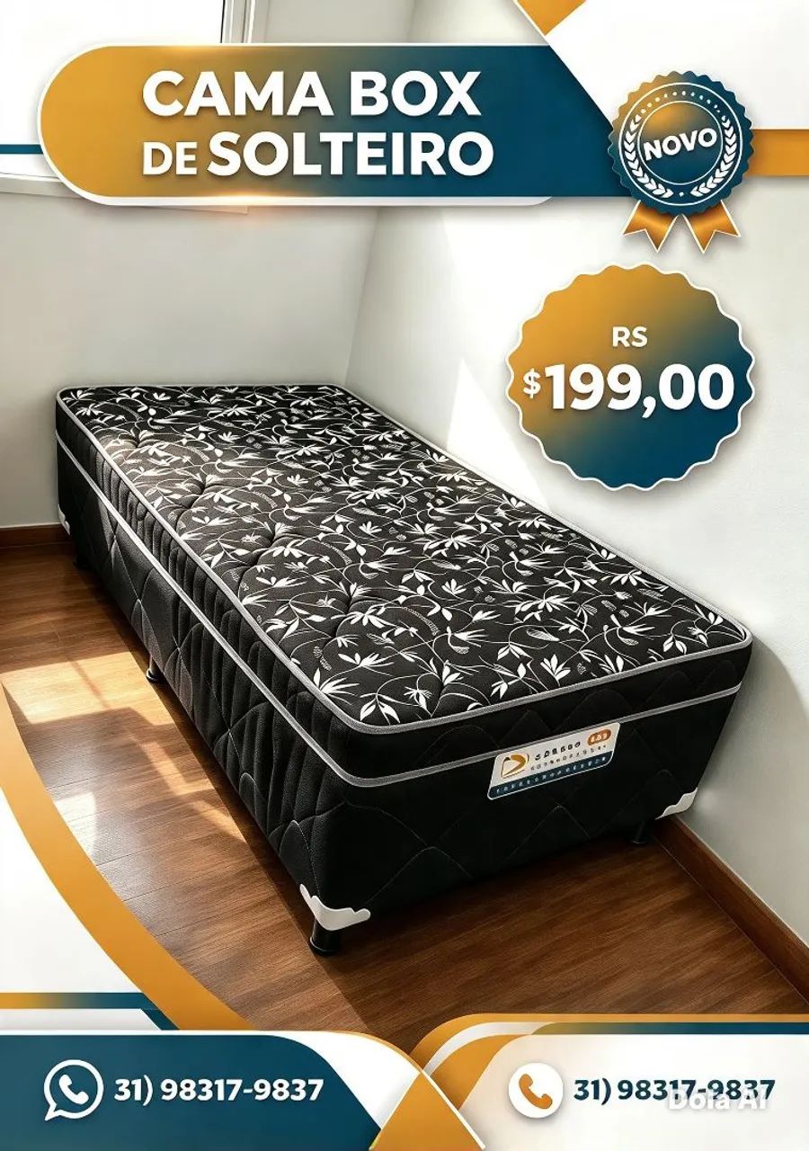 Cama box solteiro 