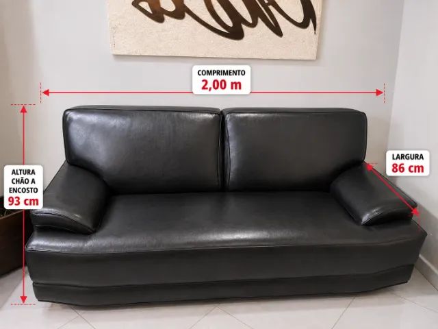 Sofá Na Cor Preto - Foto 2