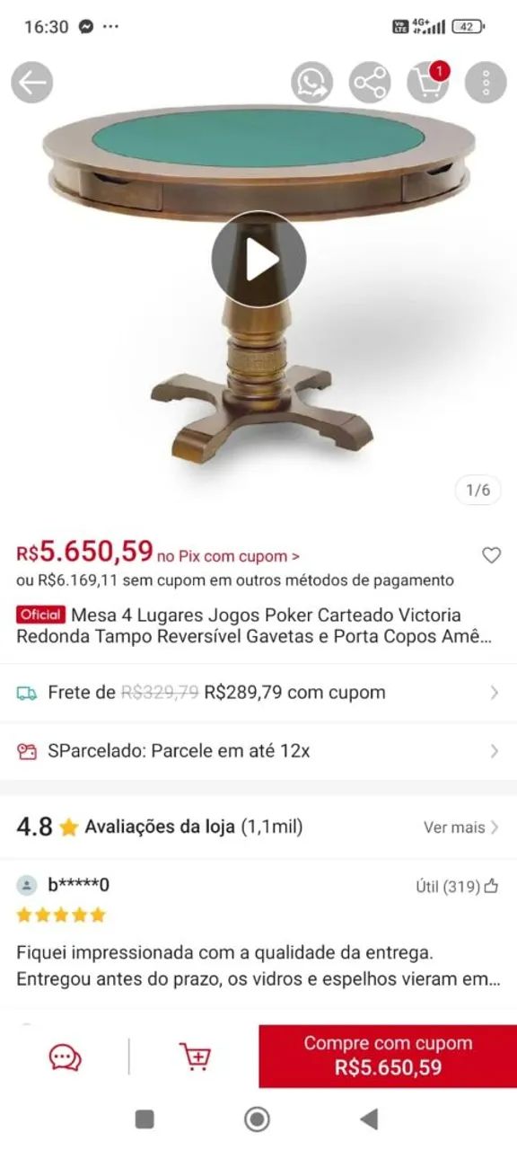 Mesa de jogos  - Foto 3