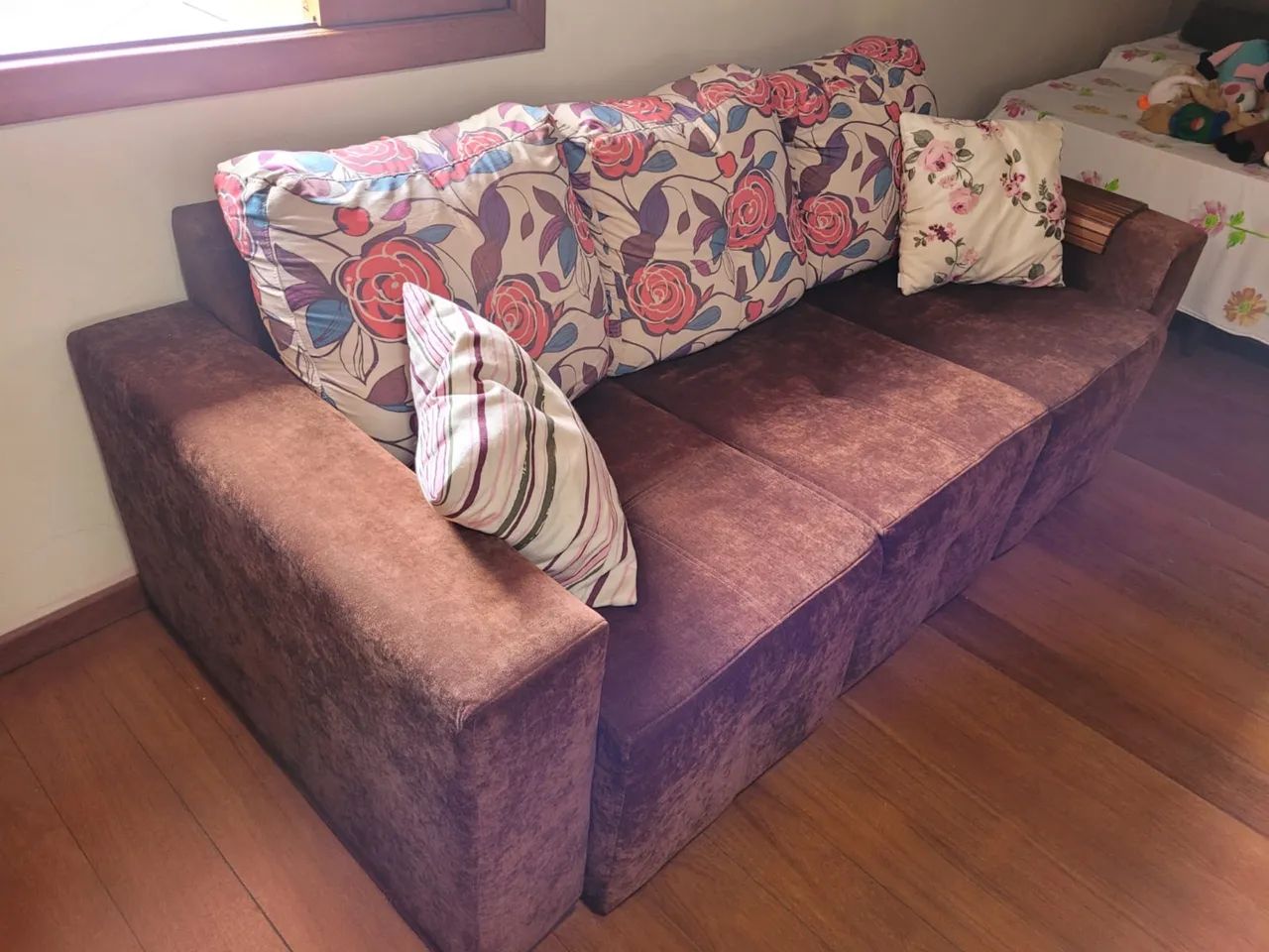 Sofá 3 lugares retratil assento - Foto 4