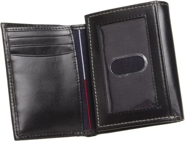 Carteira Tommy Hilfiger Leather Trifold Black - Foto 5
