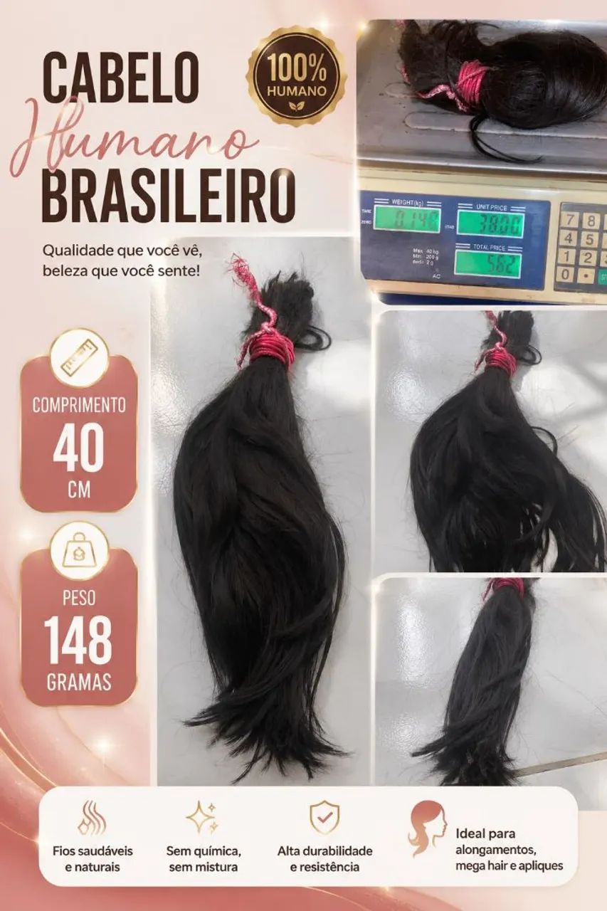 Cabelo humano brasileiro  - Foto 3