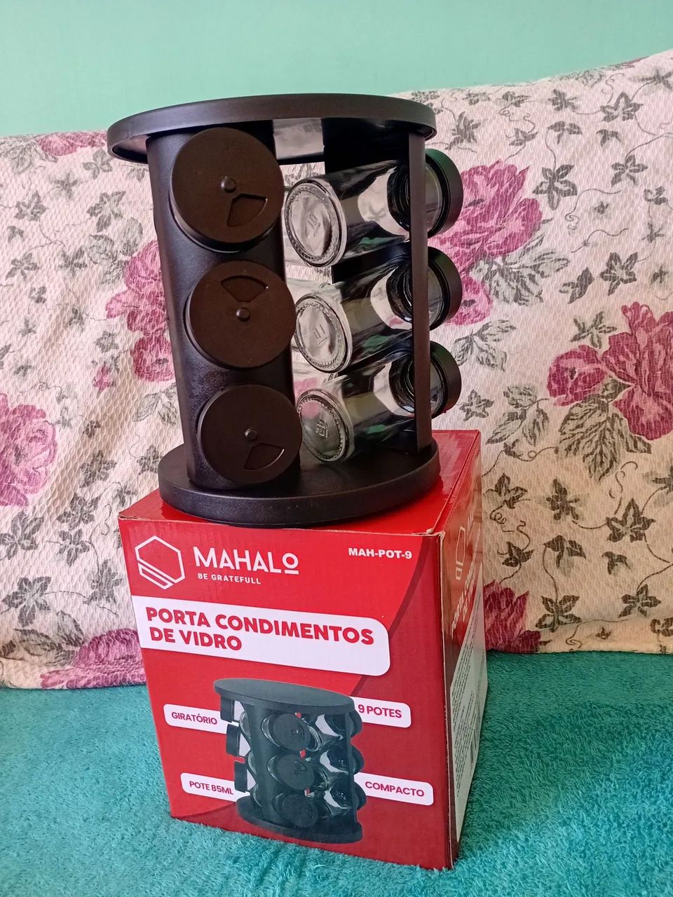 Porta tempero giratório 9potes  - Foto 4