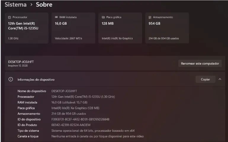 Notebook Dell | i5 12ª | 16 RAM | 1TB - Foto 2