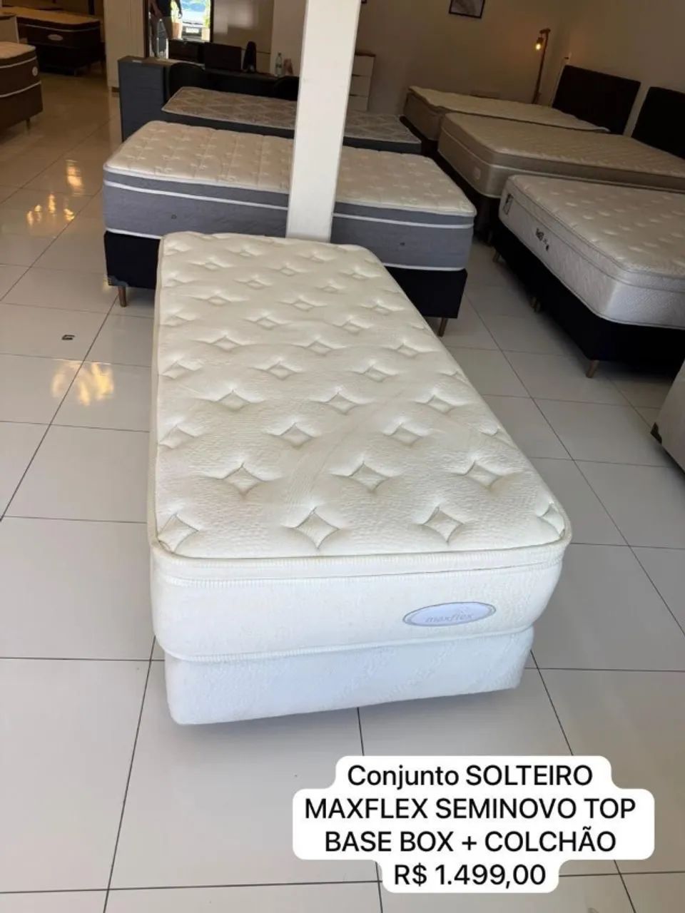 Cama box Solteiro MAXFLEX SEMINOVO TOP - Entrego! 