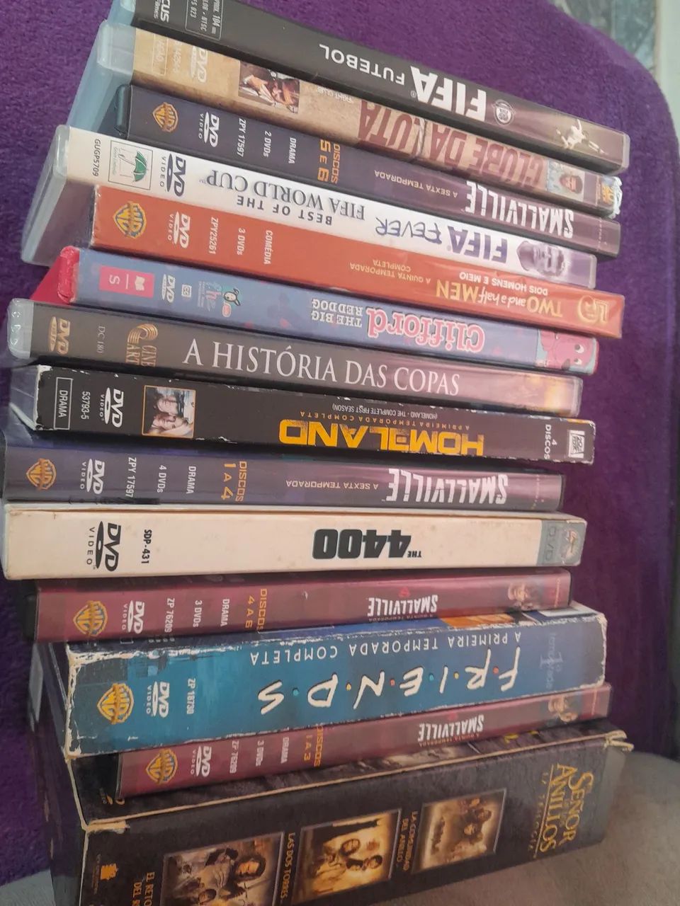 Lote dvds inglês espanhol e português 