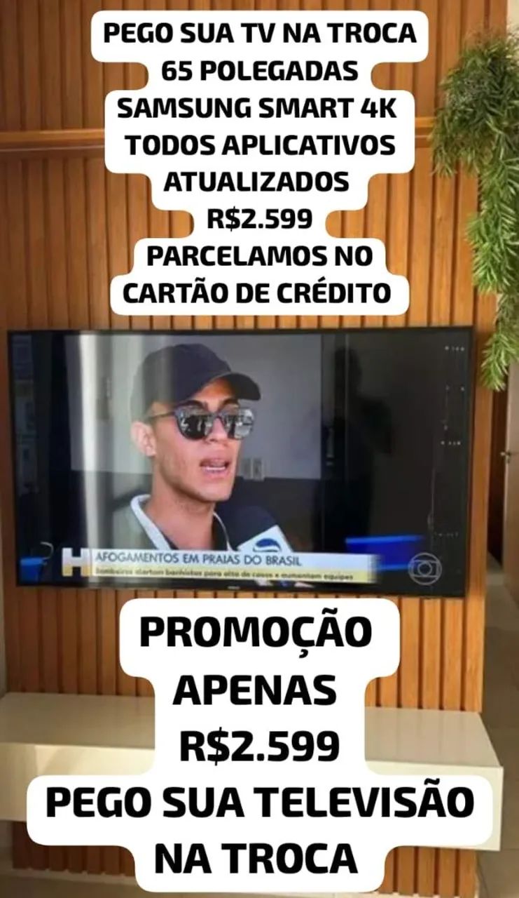 PEGO SUA TELEVISÃO NA TROCA 65 POLEGADAS SAMSUNG 4K 600 CANAIS TODOS APLICATIVOS  - Foto 3