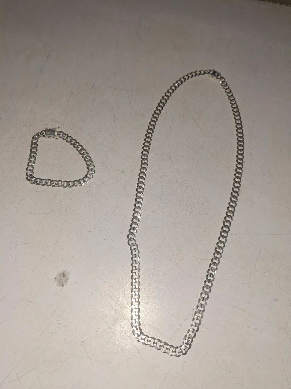 Corrente de 70cm e Pulseira de prata 925 de 8mm  - Foto 4