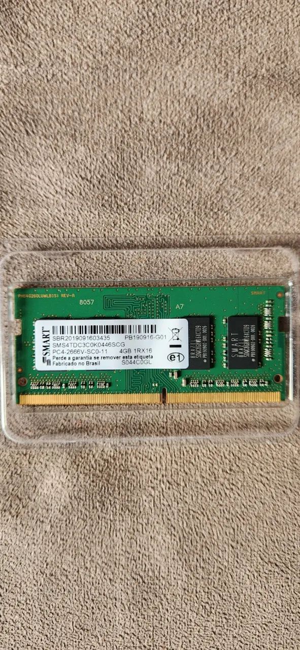 Memória Ram Smart Notebook 4gb Ddr4 2666mhz