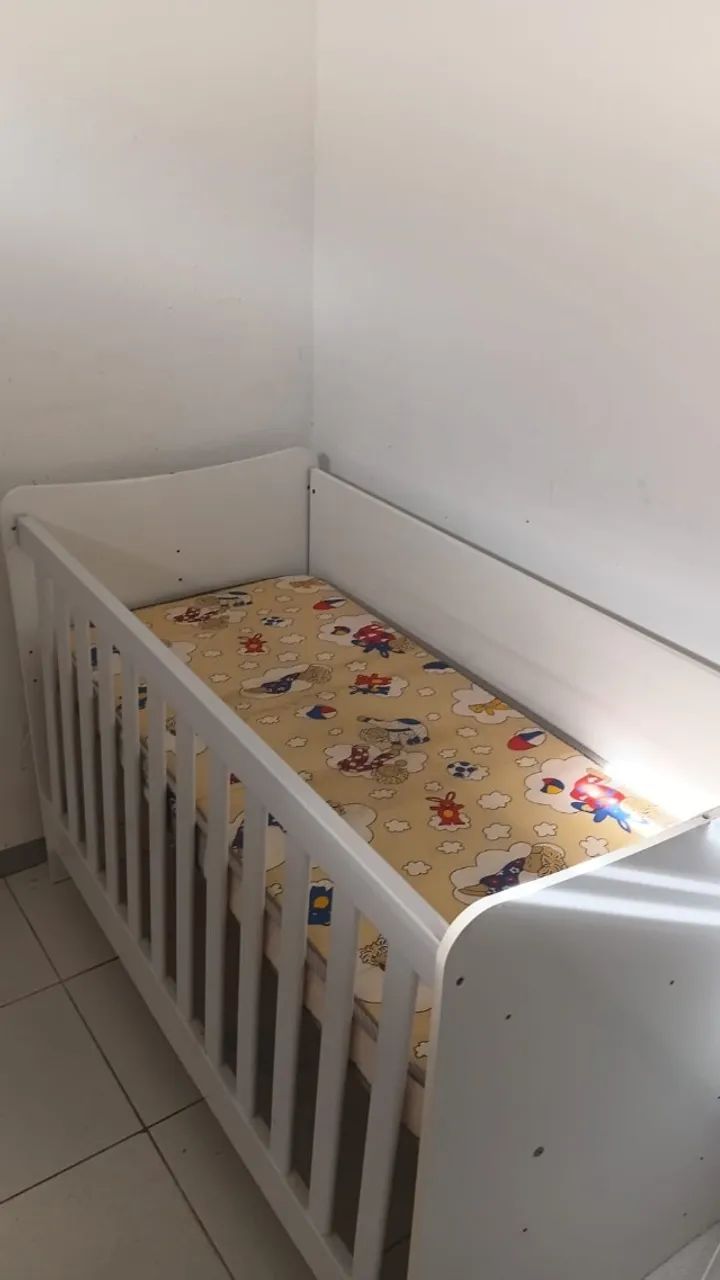 Berço infantil americano, vira cama