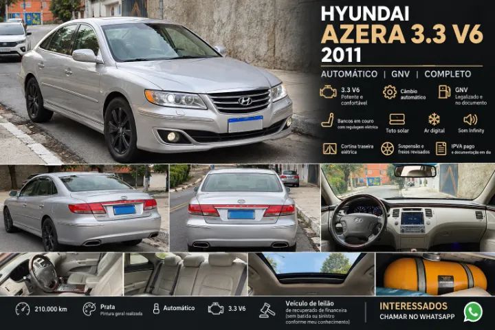 Hyundai Azera AZERA GLS 3.3 V6 24V 4p Aut. 2011