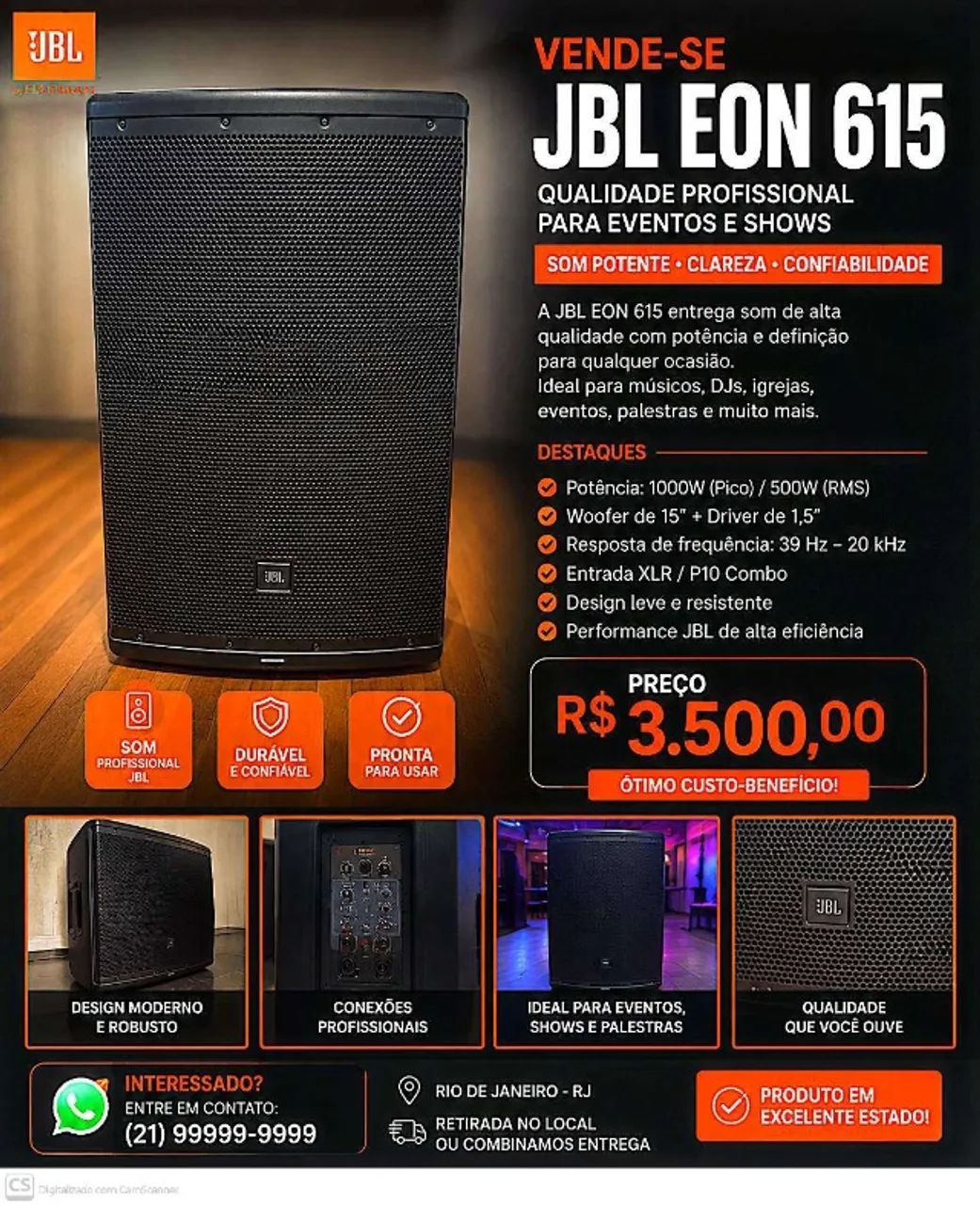 Caixa de som jbl