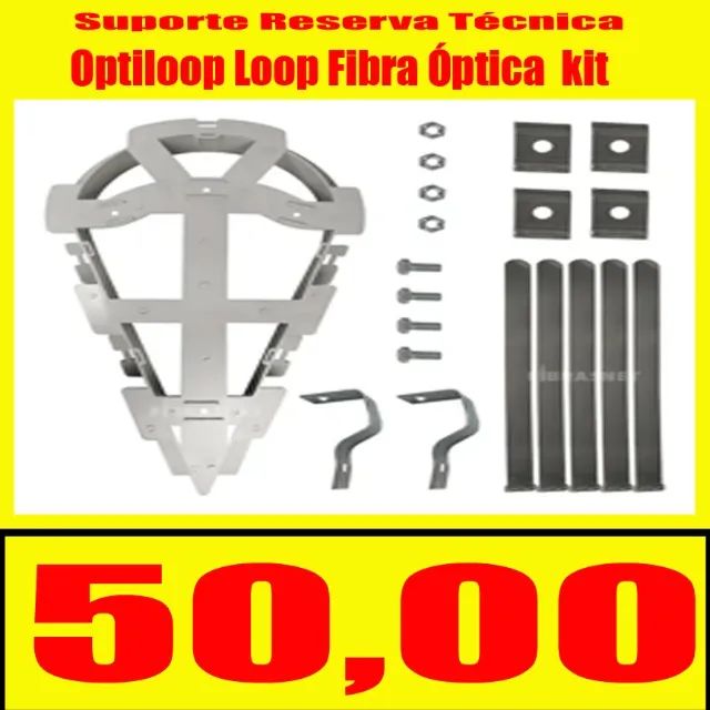 Suporte Reserva Técnica Optiloop Loop Fibra Óptica  kit 