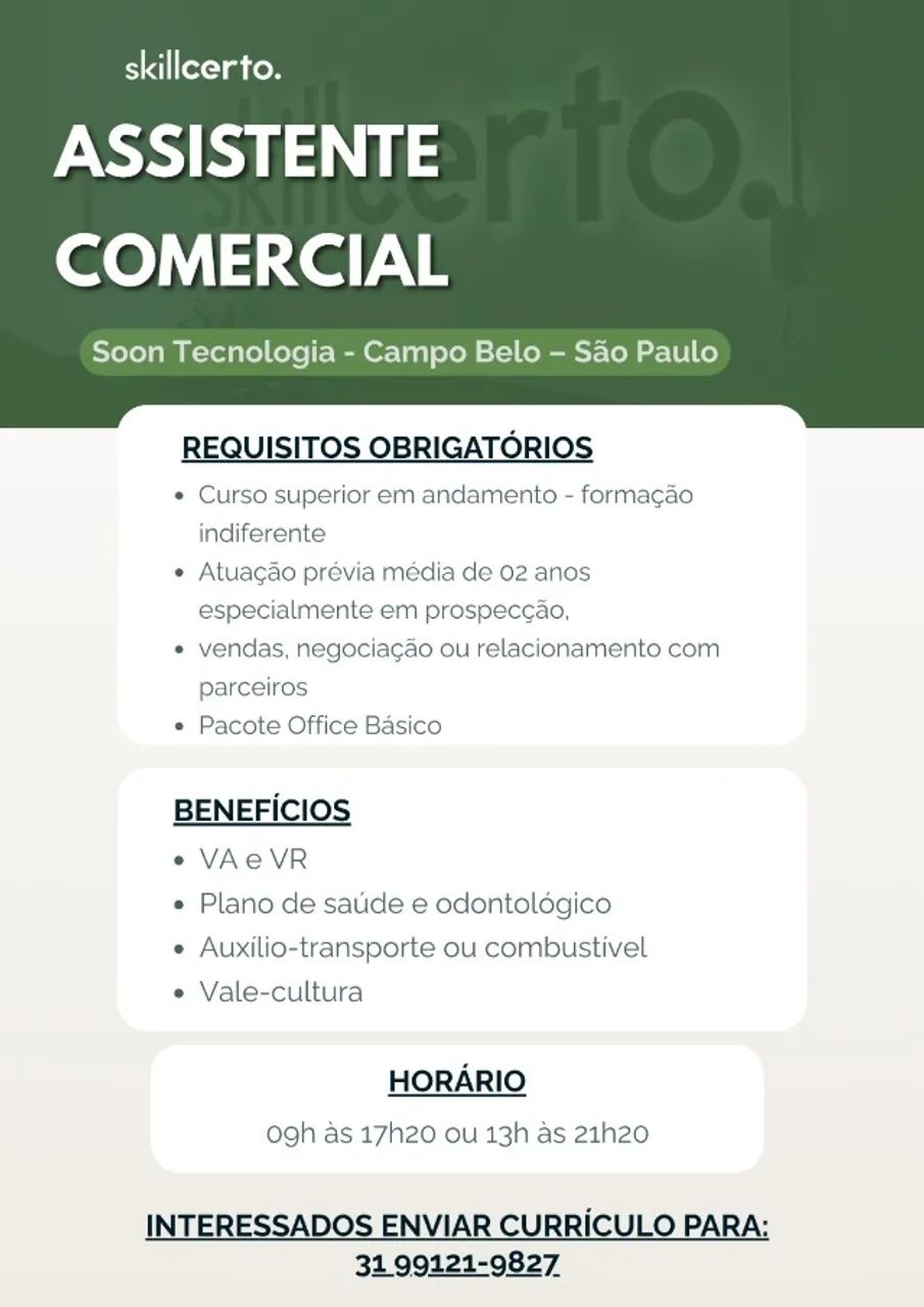 Assistente Comercial