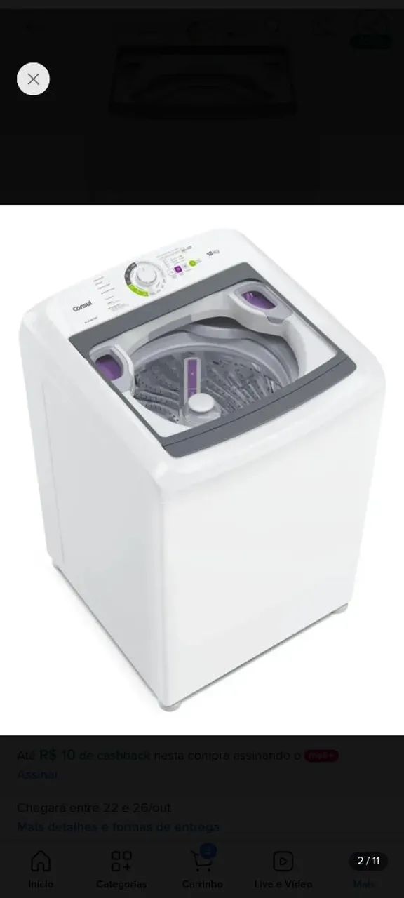 Máquina de lavar Consul 18kg nova