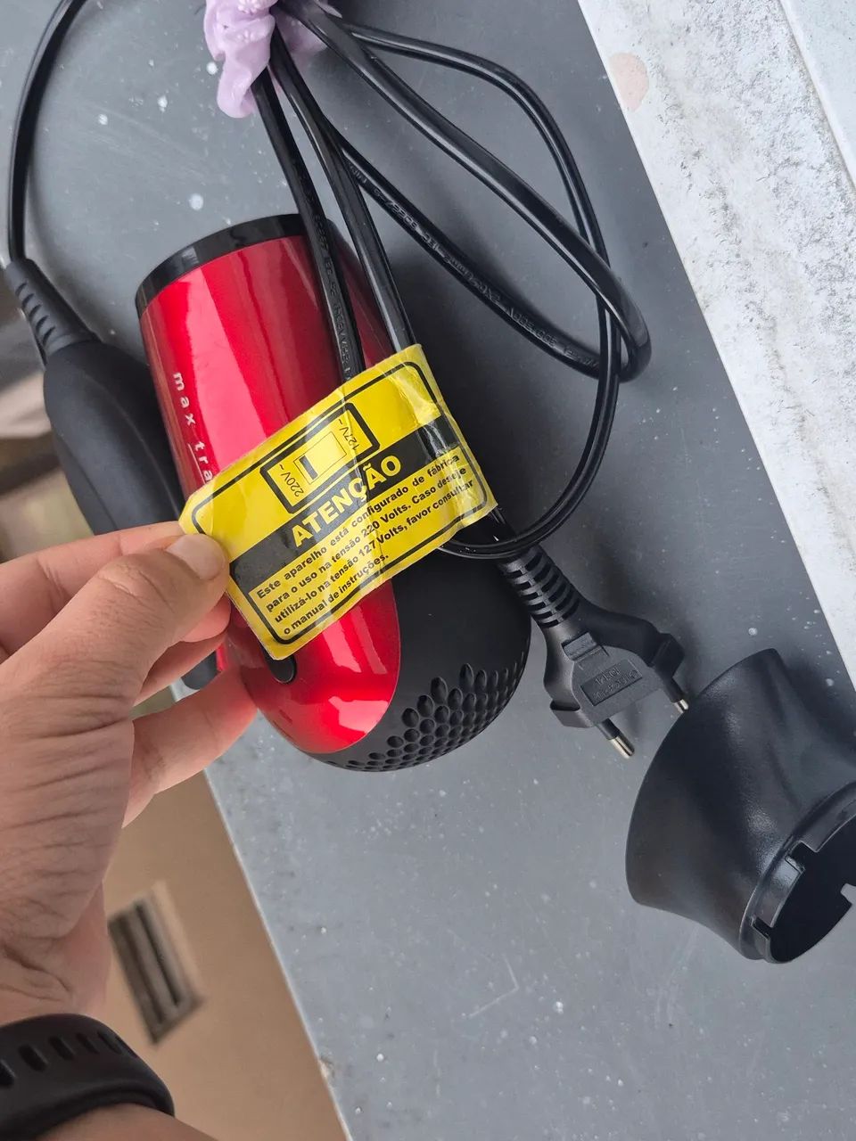 MONDIAL Secador, Max Travel, Bivolt, Preto/Vermelho, 1200W - SC-10 - Foto 4