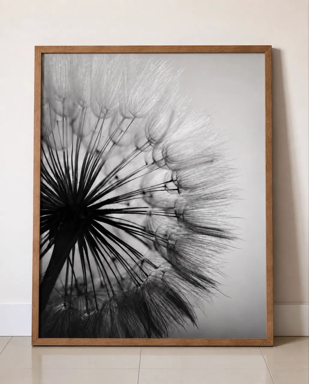 Quadro decorativo em preto e branco 