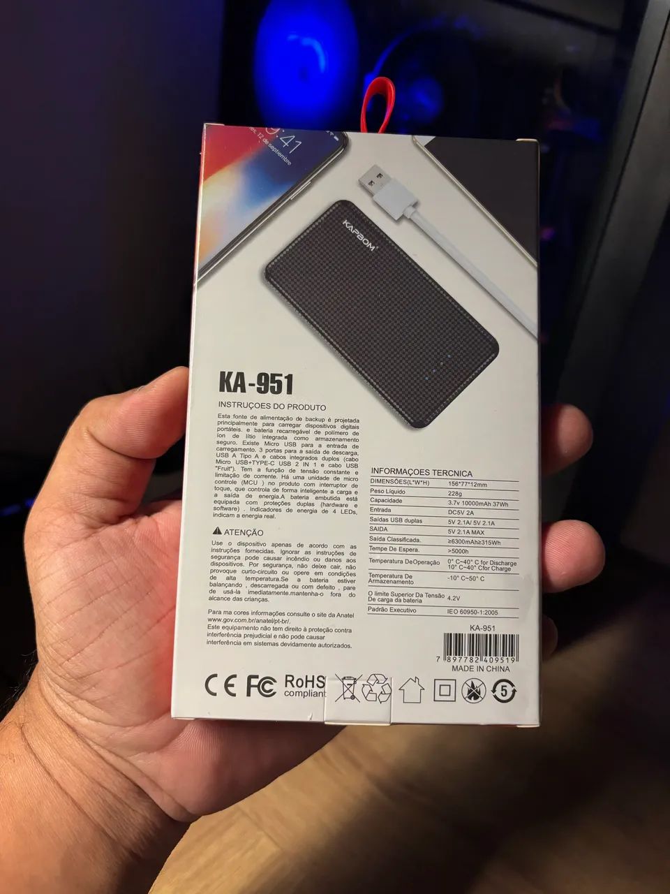 Powerbank 10.000mah com conectores  - Foto 2