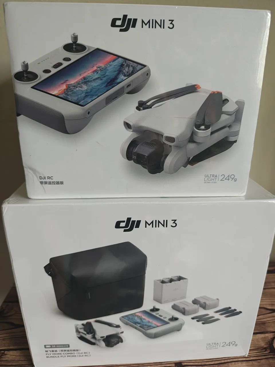 DJI MINI 3 standart e combo fly more RC tela LACRADO OFERTA ESPECIAL 