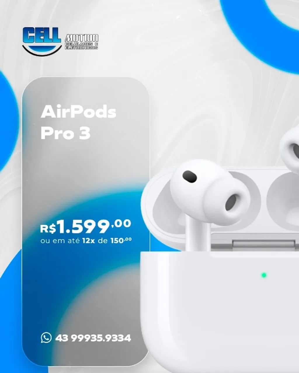Apple AirPods Pro 3 - Fones de Ouvido - Centro, Londrina