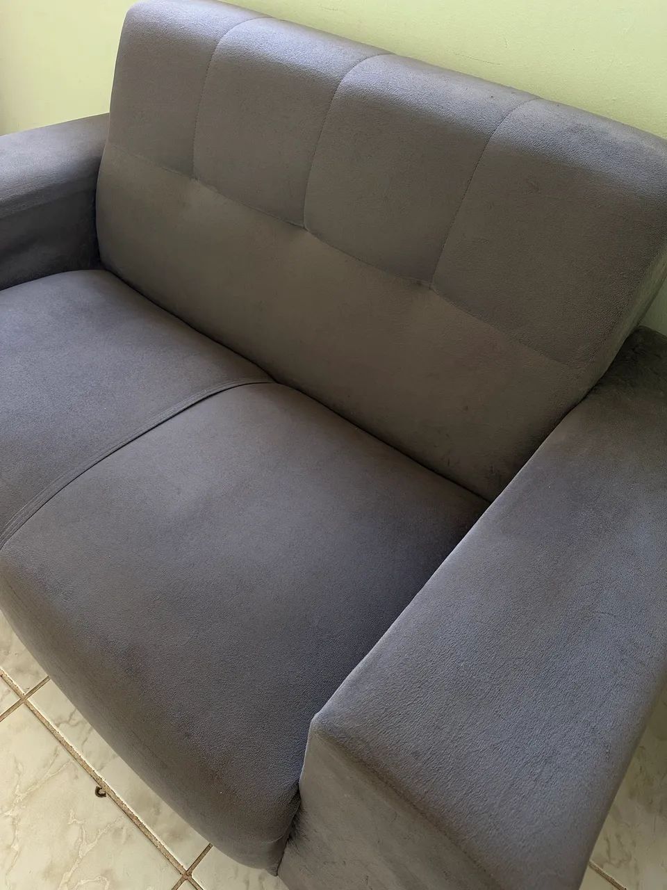 Sofa 2 lugares cinza  - Foto 2