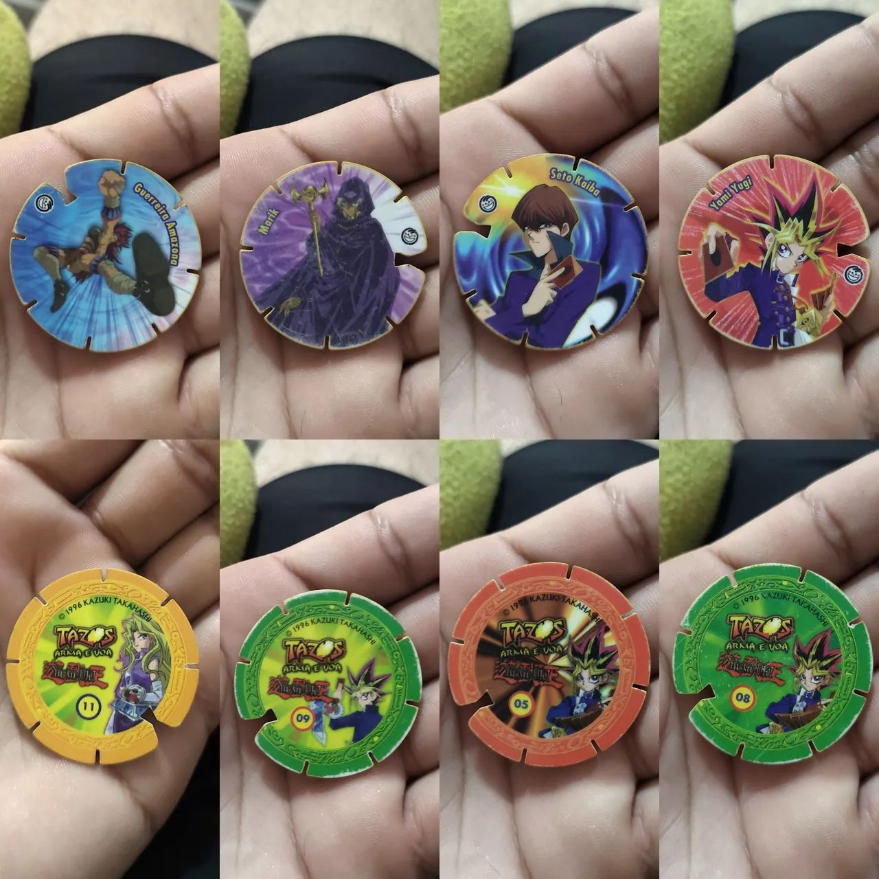 10 Tazos da coleção Yu-Gi-Oh! (Arma e Voa / Voador) Elma Chips Originais!