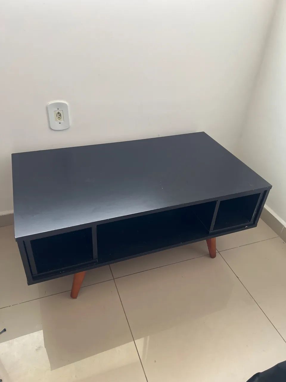 Mesa de Centro de Madeira Pés Palito Retrô 45 Olivar Móveis 