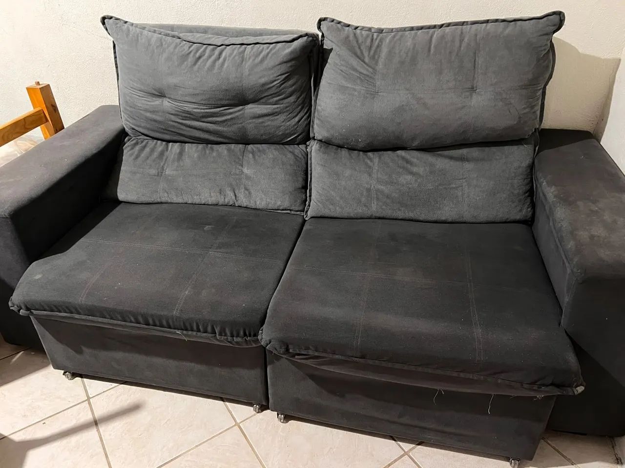 Sofá 3 lugares parcelo no cartão  - Foto 2