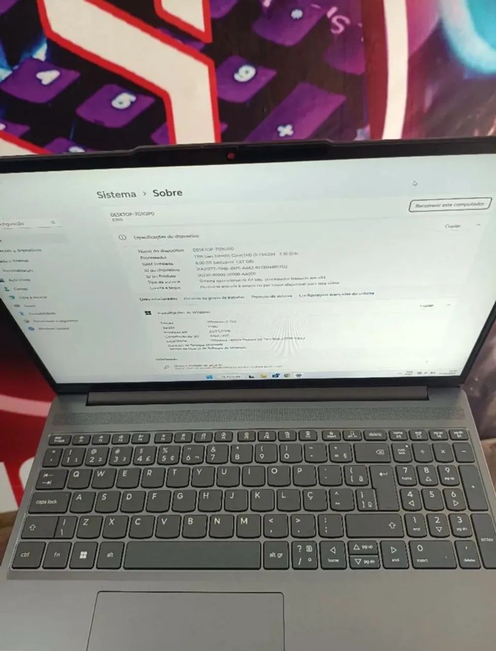 Notebook Lenovo i5 de 13° geração  - Foto 4