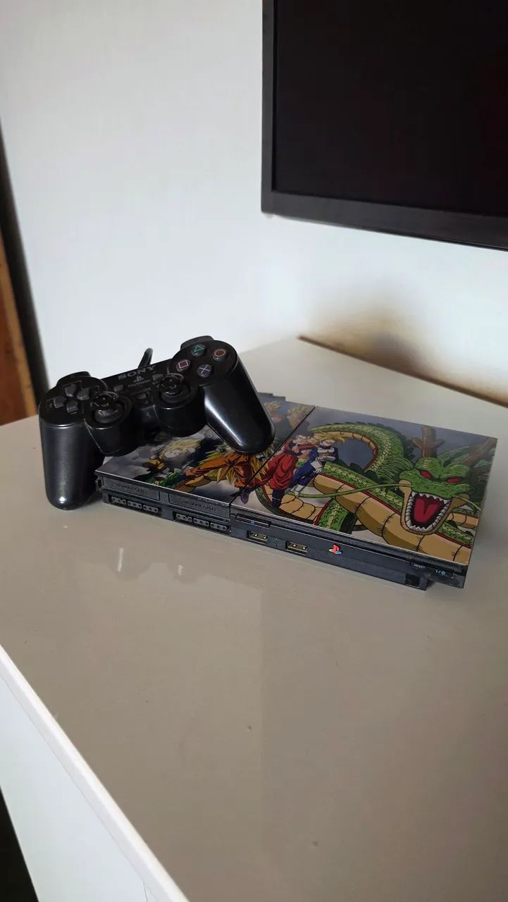 Ps2 playstatio 2 slim sony console com jogos e acessorios 