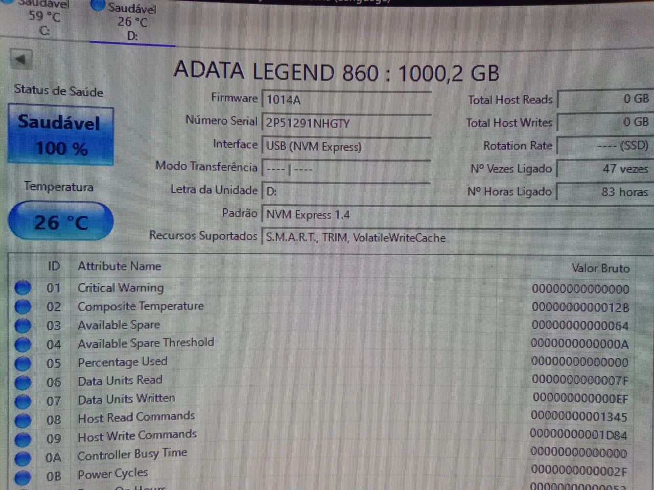 SSD nvme 1tb Adata Legend 860 Note PS5 e PC - Foto 4