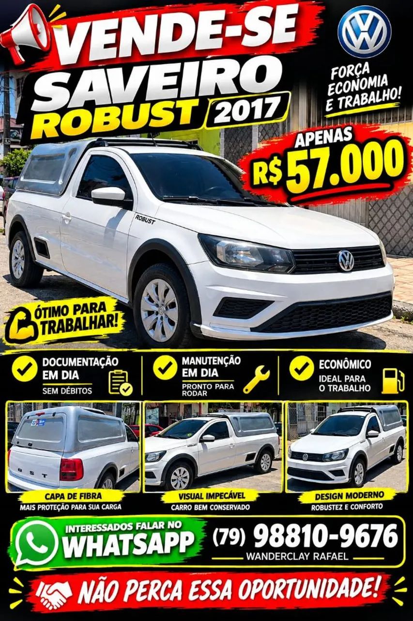 Volkswagen Saveiro ROBUST 1.6 TOTAL FLEX 8V 2017