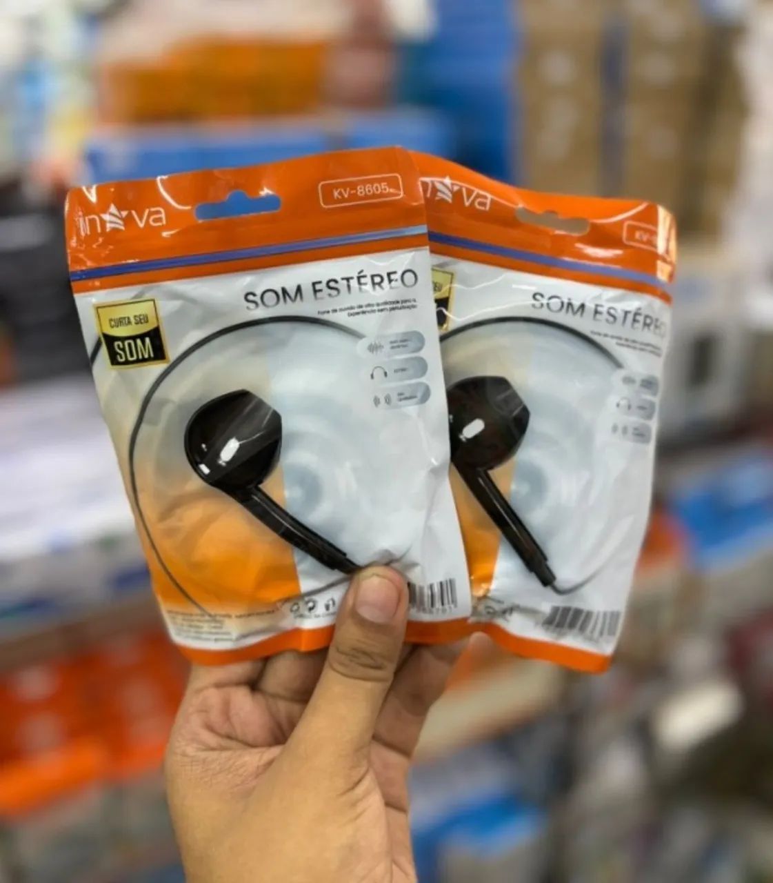 Fone com fio original alta gualidade padrão shopping