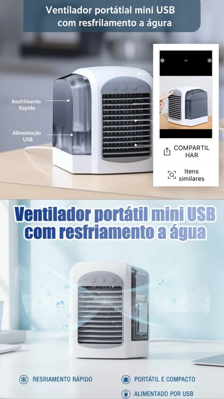 4 unidades de Ventiladores Portáteis para várias ocasiões, incluindo acampamento - Foto 3