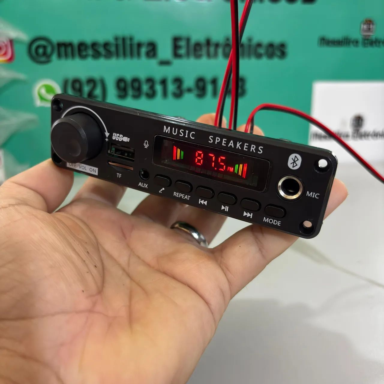 lPlaca Bluetooth amplificada 2*100w 12-24v 2*TPA3116D2