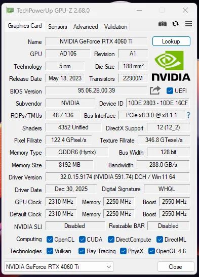 Placa de Vídeo RTX 4060 Ti Click OC Galax NVIDIA GeForce, 8 GB GDDR6, DLSS, Ray Tracing - Foto 4